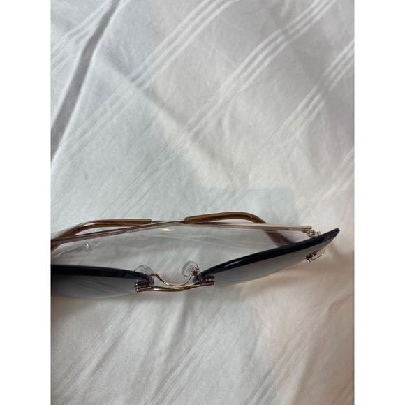 Catch Me‎ Tonight Cat Eye Frame Rimless Sunglasses Brown - Picture 7 of 7